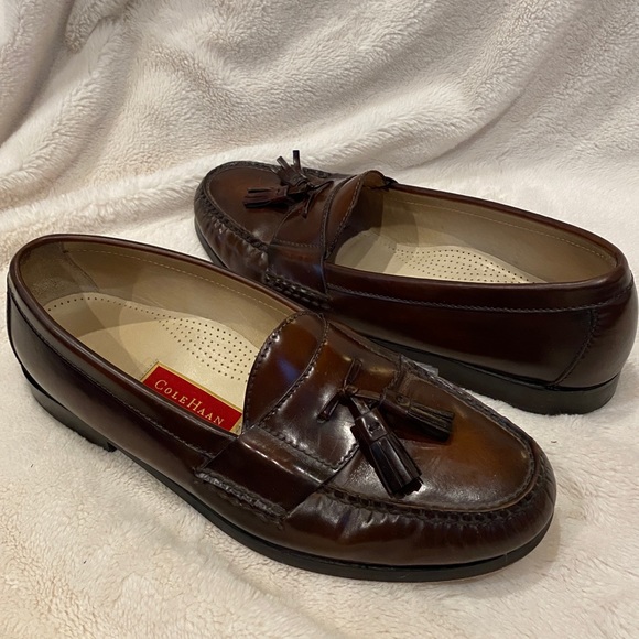 Men's Cole Haan City Pinch Slip-on HandSewn Leather Tassel Loafers Size 11 E EUC - Picture 8 of 12